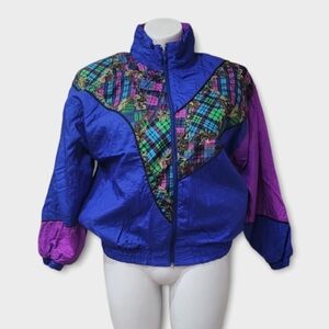 Active Studio 80's Windbreaker Vintage Streetwear Jacket Size L